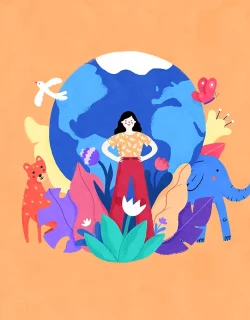 Illustration for the book Climate Change: The Choice is Ours