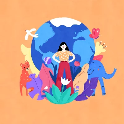 Illustration for the book Climate Change: The Choice is Ours